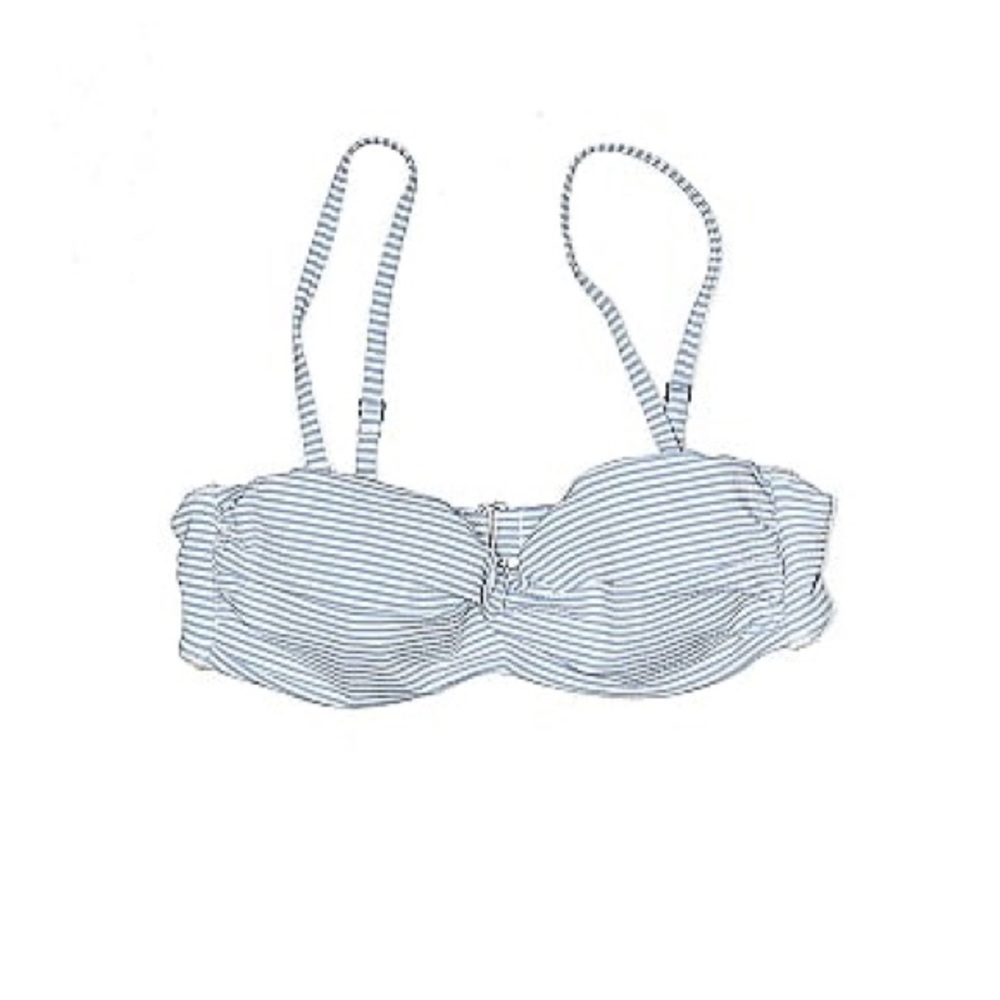 H&M Blue Stripes Swimsuit Top Sm 34A